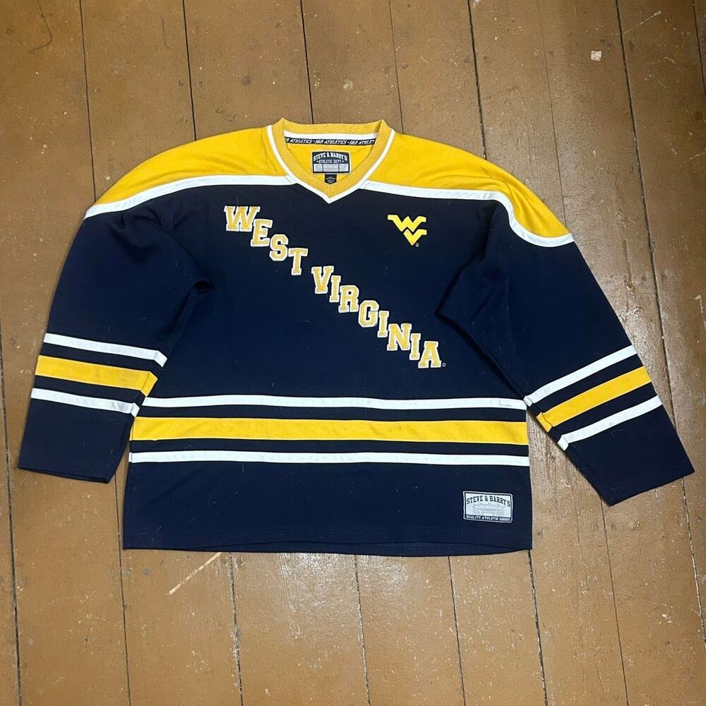 Crazy Vintage West Virginia Mountaineers WVU Hockey Jersey Number 99